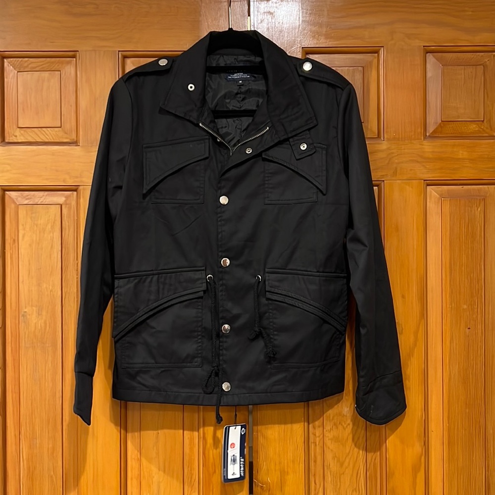 NWT AOWOFS Men’s Black Cotton Jacket sz M